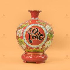 Quả Hút Lộc Men Đỏ Phúc Lộc Thọ Vẽ Vàng