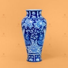 Bình Hoa Men Lam Song Phụng Ngàn Hoa Phú Quý 1